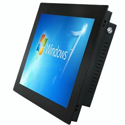 Mini tablette PC industrielle avec boucle intégrée de 17 pouces, ordinateur tout en un, écran tactile résistif pour machines de publicité commerciale 