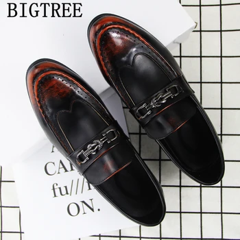 

Fashion Leather Shoes Men Suit Shoes Party Shoes For Men Italian Designer Zapatos De Vestir Para Hombre Обувь Мужская Ayakkabı