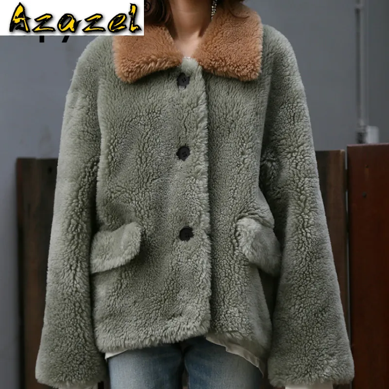 

Real Fur Coat Wool Jacket Korean Vintage Autumn Winter Coat Women Clothes 2020 Sheep Shearling Women Tops Abrigo Mujer PCKL006S