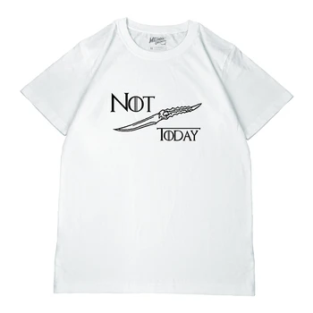 

Unisex Game of Thrones cotton Arya Stark Tee T-Shirts t shirt punk rock NOT TODAY dagger loose t-shirt t shirt tees