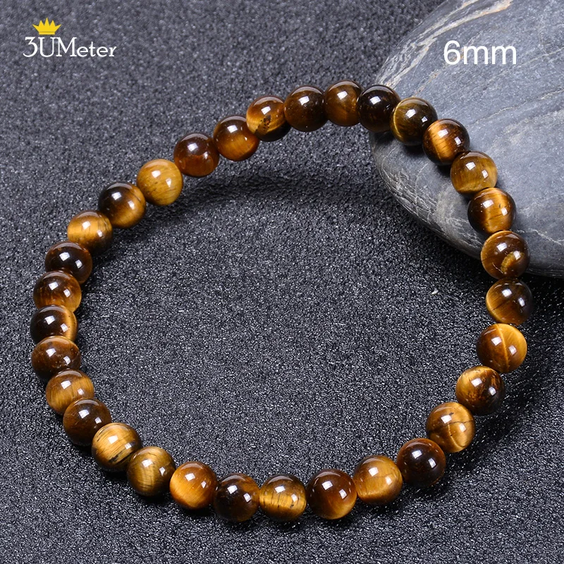 Tiger eye Bracelet Мода натуральный камень бусины браслет для мужчин тигровый глаз камень браслеты ручной работы Исцеление йогой энергии браслет с Буддой для мужских ювелирных изделий - Окраска металла: Tiger eye Bracelet