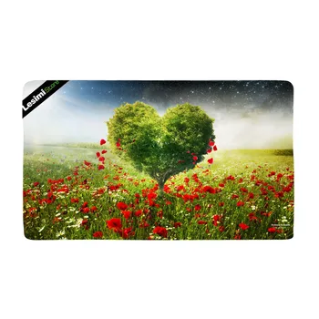 

Poppy heart tree natural landscape door mat kitchen floor mat bathroom entrance carpet mat absorbent indoor bathroom decoration