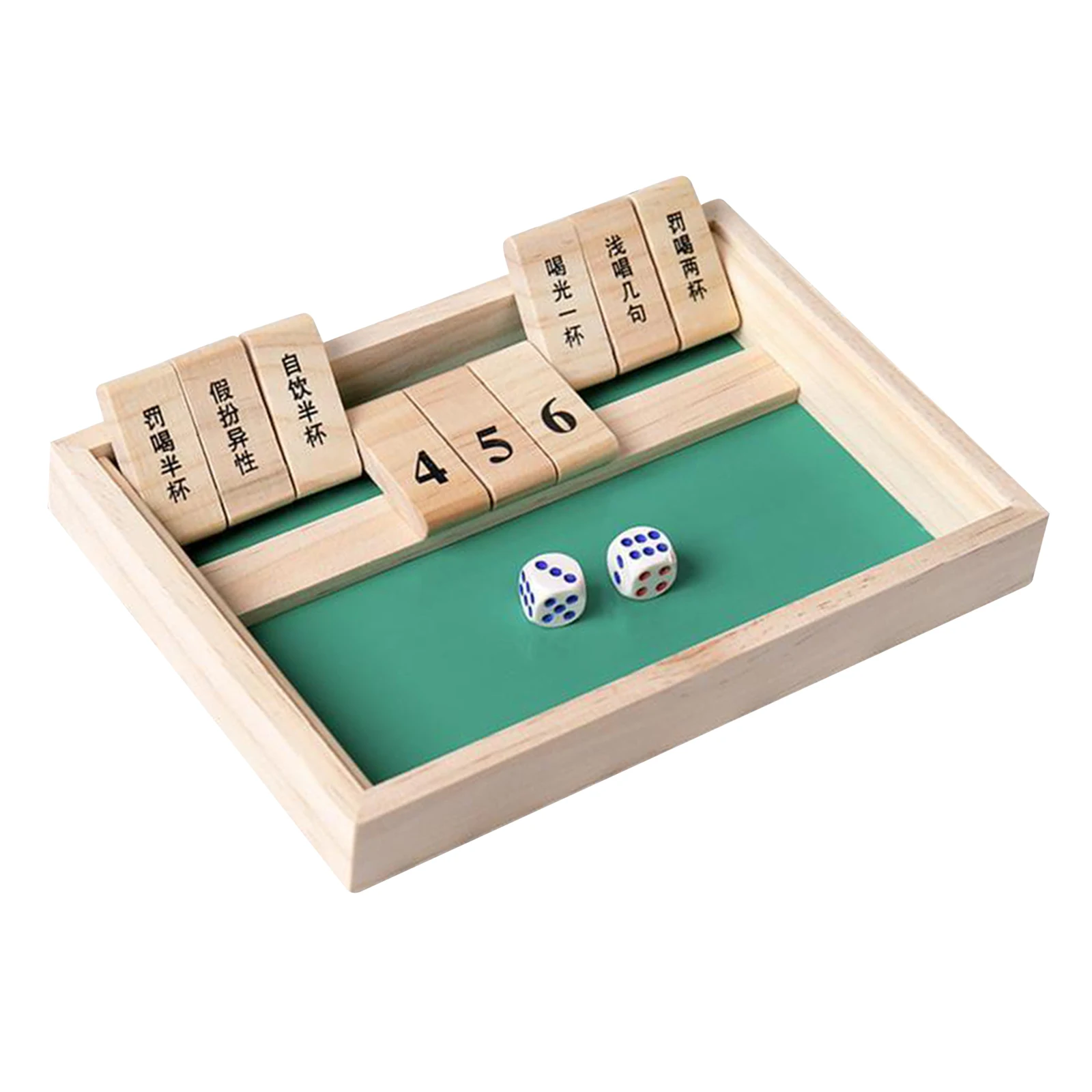 Traditional Classic Deluxe 9 Numbers Wooden Shut the Box Board Game for Kids Adults Friends Club Drinking Toys for 1-2 Player