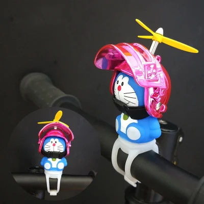 Red Doraemon светильник, персонализированный велосипедный звонок, Аксессуары для велосипеда, 1 упаковка, передний PUBG уровень-три шлема, колокольчики, любую перекладину можно установить - Цвет: Red
