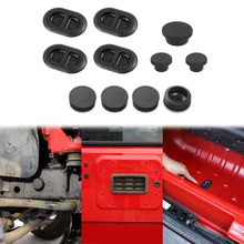 Автомобильные наружные сливные заглушки для двери багажника для Jeep Wrangler JK 2007- черные съемные водонепроницаемые заглушки аксессуары