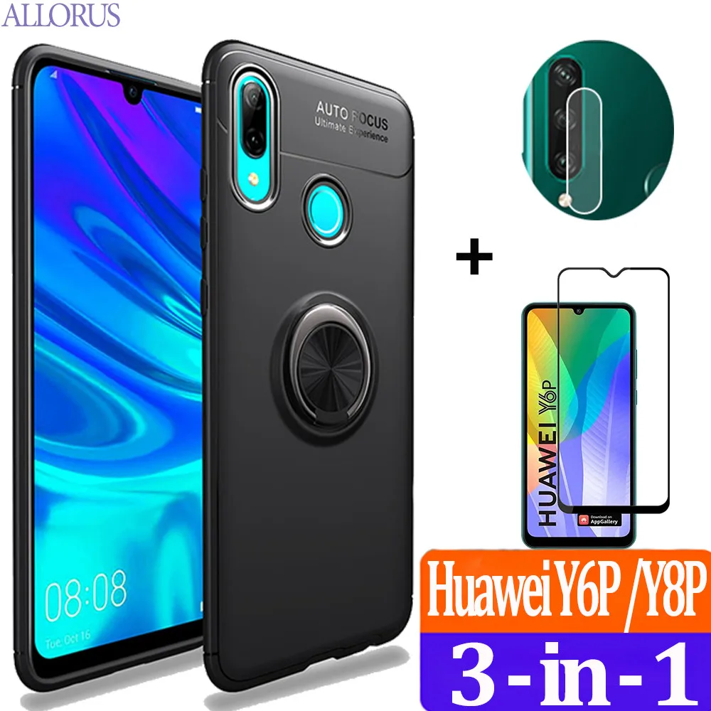 роскошный чехол для телефона Huawei Y6P 2020 Чехол Держатель кольца Стенд