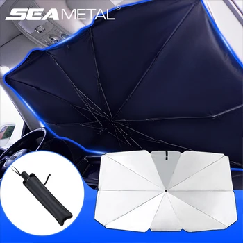 

Car Windshield Sun Shade Umbrella Retractable UV Reflection Auto Sunshade Cover Front Window Sun Protect for Car Easy to Storage