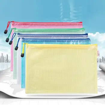 

Bantoye 25 Pcs A4 Zipper File Bags Zippered Waterproof PVC Pouch Plastic Zip Document Filing Folder 5 Colors