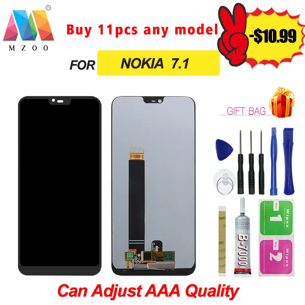 Для Nokia7.1 TA-1100 TA-1096 TA-1095 TA-1085 TA-1097 ЖК-дисплей Sreen сенсорный дигитайзер Запасные части