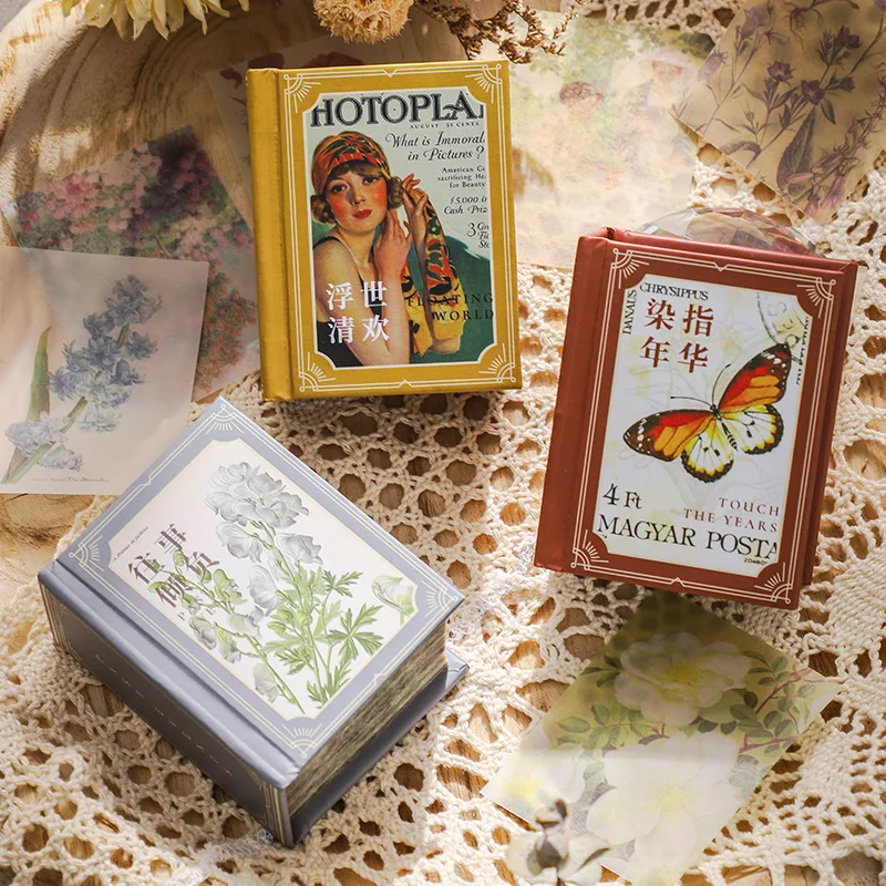 Journamm 400pcs/pack Vintage Style Materials Mini Book Scrapbooking Supplies Litmus Paper Junk Journal DIY Stationery Deco | Канцтовары
