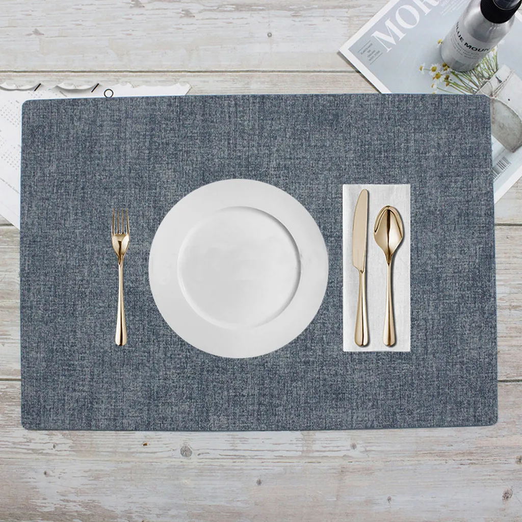 OUNEED Placemats термостойкие салфетки пятнистые противоскользящие моющиеся место в европейском стиле обеденный стол коврики#45