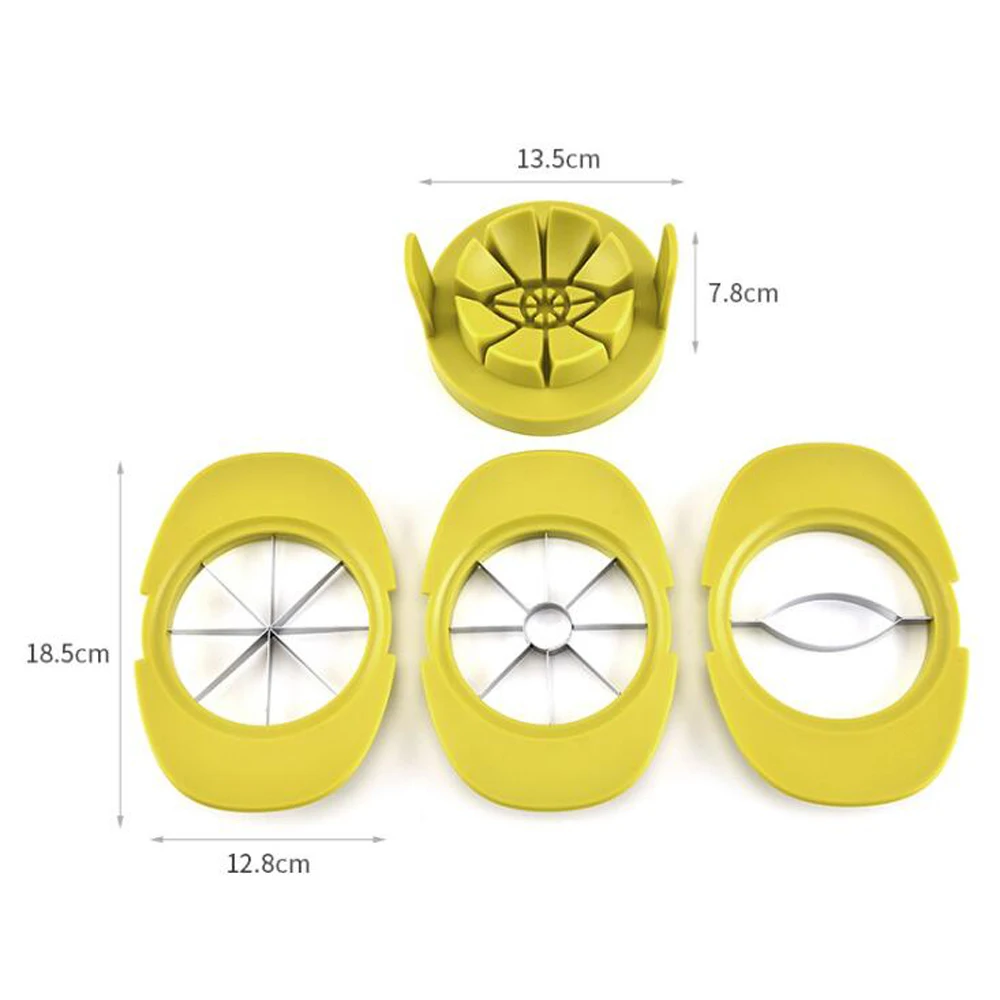 3 In 1 Stainless Steel Fruit Cutting Splitter Apple Slicer Mango Corer,Pear Cutters Knife Fruit Peeler Cut Tools