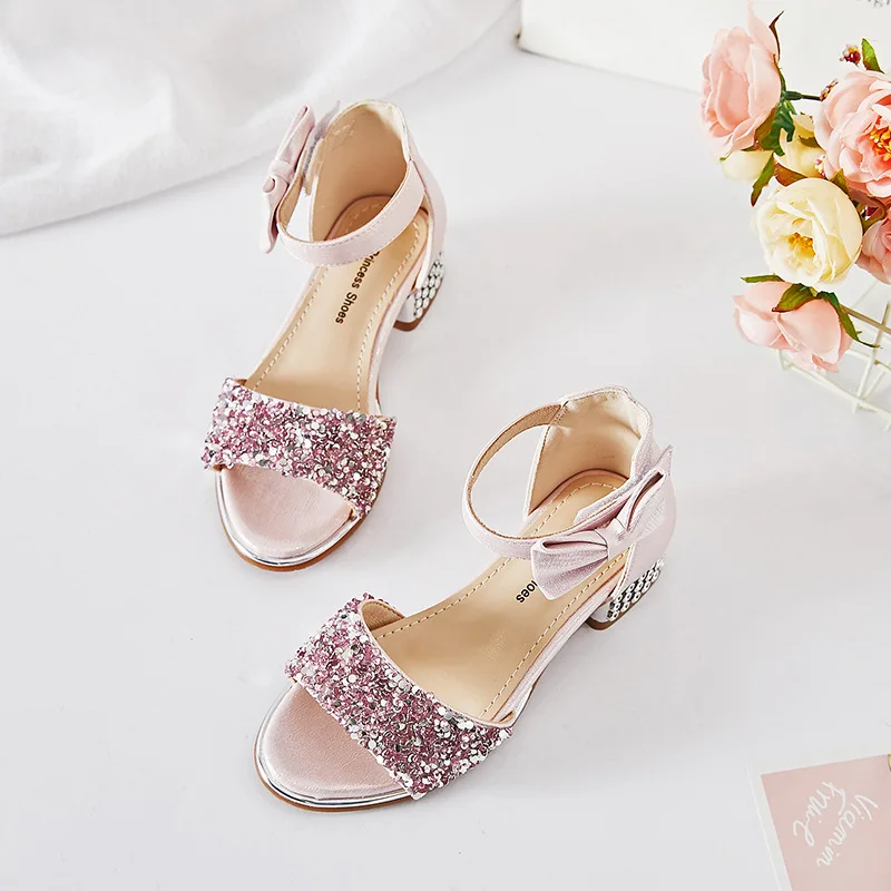 

Girls Shoe Women's BOY Kids Children Sandals 2019 Summer New Style Sequin Fashion Man-made Diamond