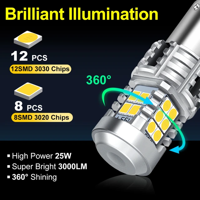 BAU15S P21W (25W) LED turn signal bulbs