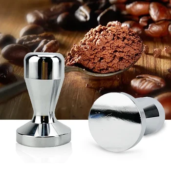 

Stainless Steel Coffee Tamper Home Calibrated Pressure Espresso Mat Coffee Hammer Espresso Powder Flat Press JS23