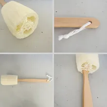 Натуральный Отшелушивающий люфа обратно Губка скруббер щетка для тела Душ банные инструменты