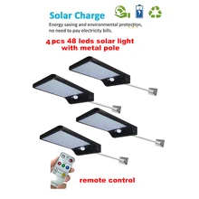 2/4pcs Solar Motion Sensor Wall Lamp Separated 48 LED Light Waterproof Outdoor Garden Night Security security garden wall solar