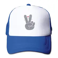 Унисекс Дальнобойщик Шляпа знак мира рука Женская Регулируемая сетчатая Кепка последняя охотничья Кепка