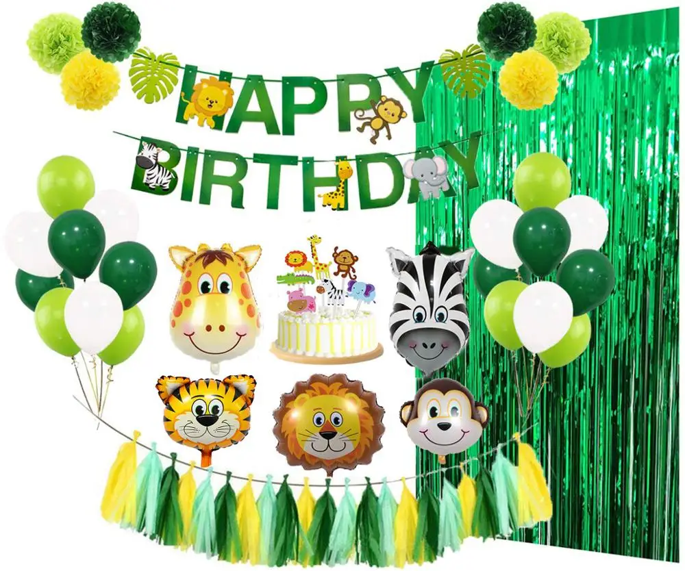 

Baby Party Decorations Set Jungle Animals theme Birthday Party Baby Gift Kids Party Decorations