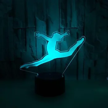 

3D Led Creative Atmospheres Desk Dancing Girl Lamp Modelling Night Lights 7 Color Change Decoration Children Bedside Lightings