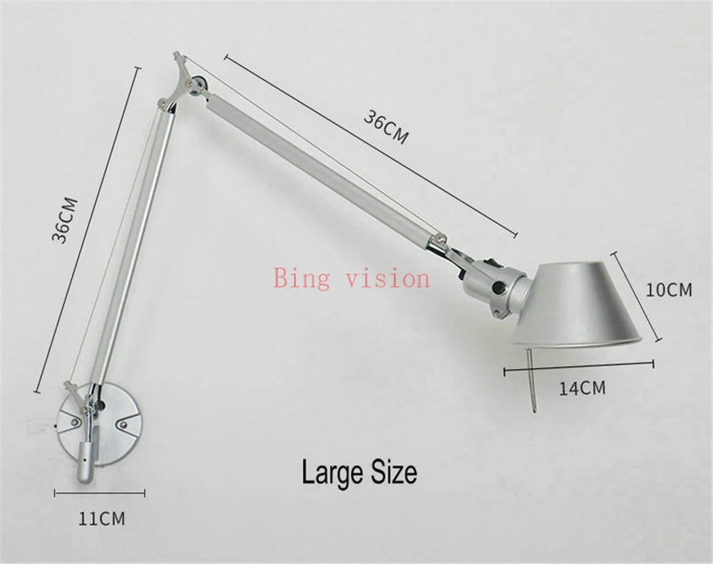 Промышленный ветер простой современный складной настенный светильник длинный поворотный Рычаг Регулируемый алюминиевый бра лампы телескопические Настенные светильники для спальни
