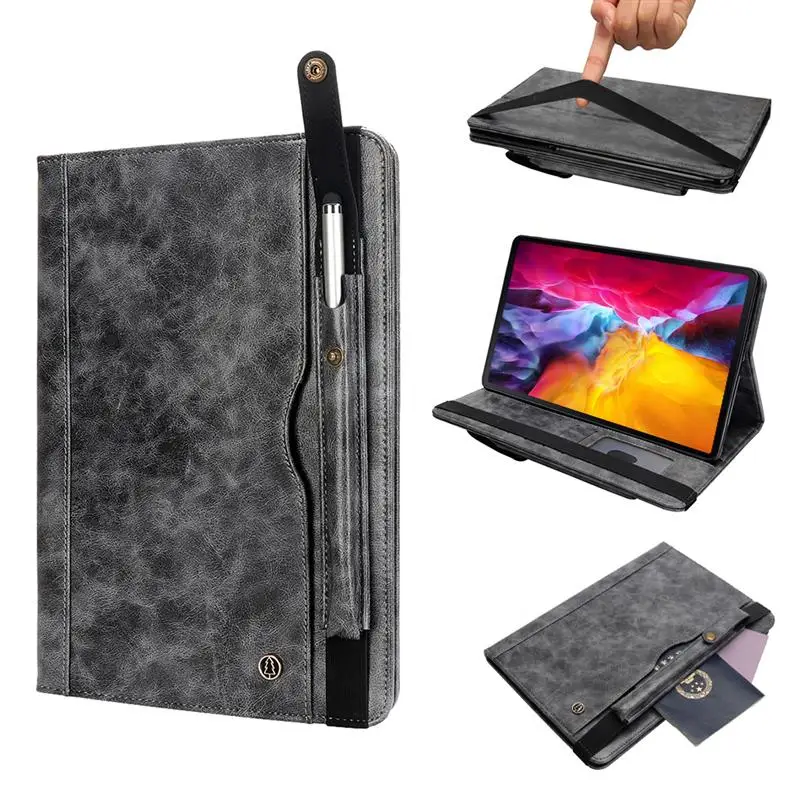 

Tablet Case For iPad Pro 11 Inch 2020 Case With Pen Holder Smart Wake Double Row Card PU Leather Prtective Cover for ipad pro 11