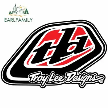 

EARLFAMILY 13cm x 8.4cm for Troy Lee Designs Camper Car Stickers Fashion 3D Camper Decal Vinyl Car Wrap Simulation Fun for JDM