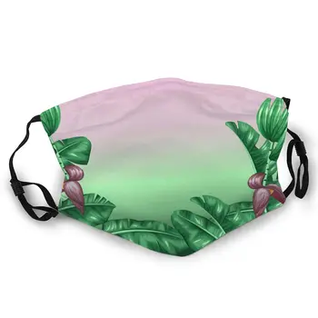 

Banana-Leaves Double-sided printed dustproof and windproof mask, can be cleaned and reused, suitable for outdoor sports