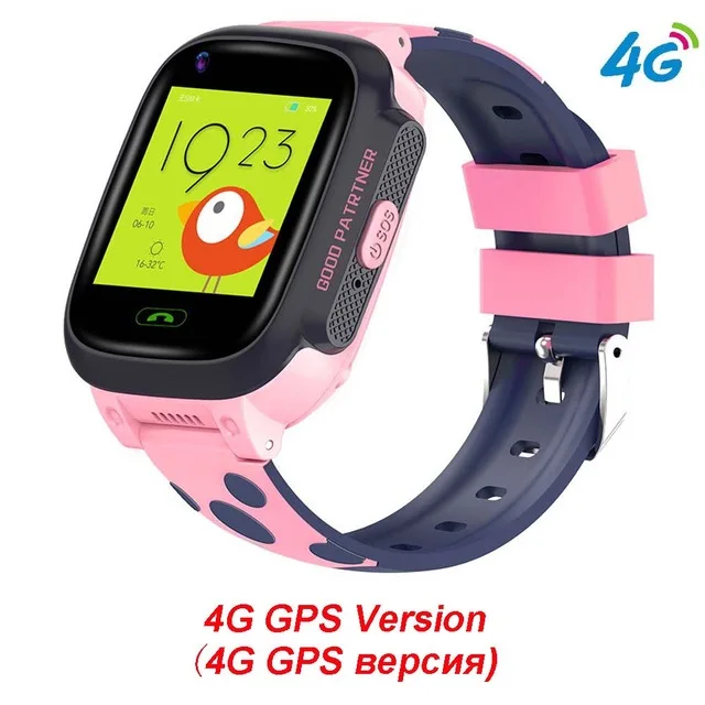 Детские Смарт-часы, 4G, gps, Wi-Fi, отслеживание видеозвонок, водонепроницаемые, SOS, голосовой чат, детские часы, уход за ребенком, мальчик, девочка, умные часы - Цвет: T95 Pink