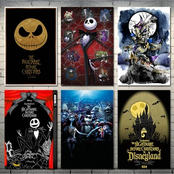 

The Nightmare Before Christmas Hot Movie Art Silk Canvas Poster Print 13x20 24x36 Inch For Living Room Wall Decoration-001