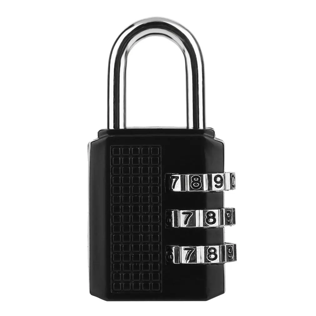 3 Digit Dial Combination Suitcase Luggage Metal Code Password Lock Padlock 