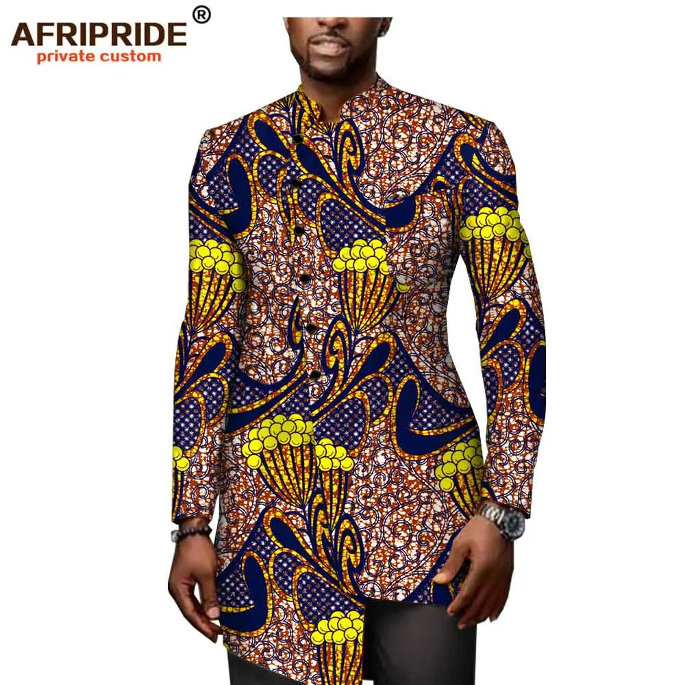 Африканская рубашка с принтом Анкары для мужчин AFRIPRIDE сделанная на заказ