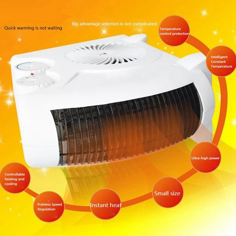 Электрический нагреватель Настольный вентилятор-обогреватель портативный высокой мощности грелка Горячая зима электромеханический обогреватель ЕС вилка