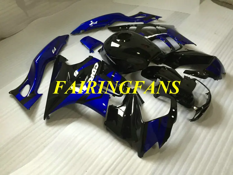 Мотоцикл обтекатель комплект для HONDA CBR600F3 97 98 CBR 600 F3 CBR 600F3 CBR600 1997 1998 черно-голубые Обтекатели части+ подарки HM13