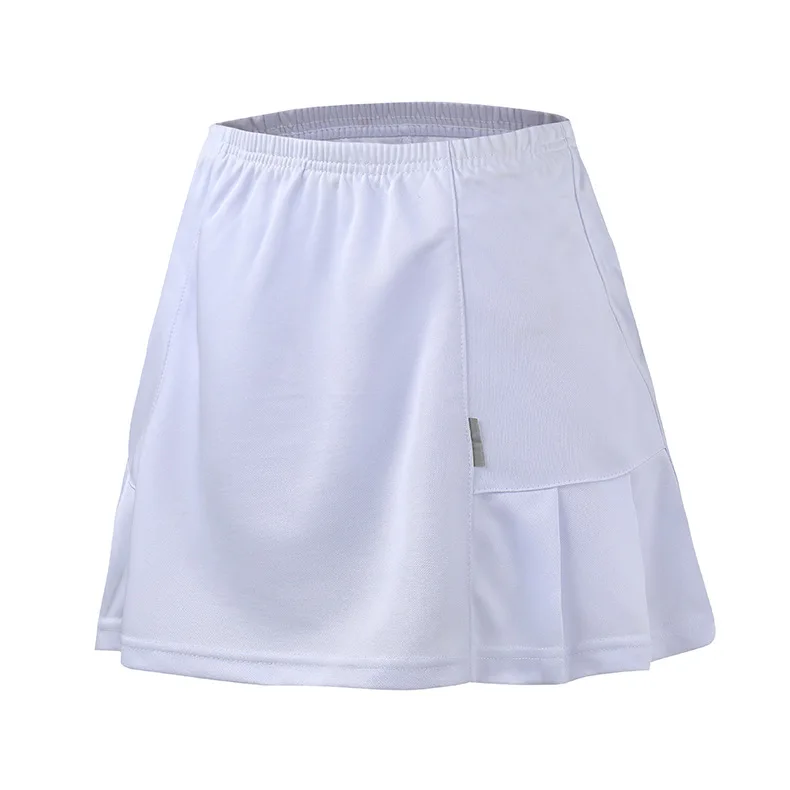 New Style Light Board Sports Divided Skirt Solid Color Versatile Tennis Badminton Clothing Skirt Anti-Exposure Safe Short S