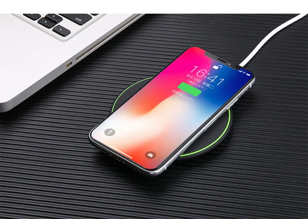 Ouhaobin Беспроводное зарядное устройство для iPhone X 8/8 Plus Qi Беспроводное быстрое зарядное устройство для телефона для samsung Galaxy NOTE 8