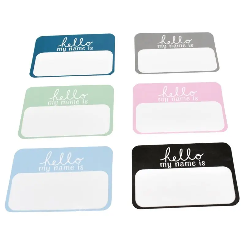 

6 Pcs/set Name Tag Labels Hello My Name Is sticker Baby Announcement Sticker Newborn Hospital Photography Props School Office