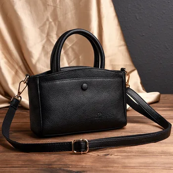 

2020 new women's shoulder messenger bag soft real leather lychee fashion summer small bag Ladies totes