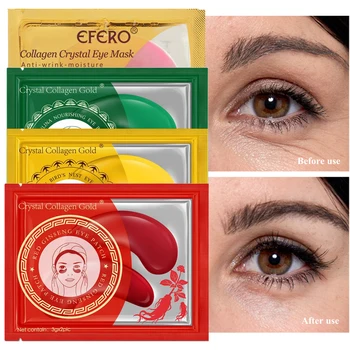 

5/10/15Pack Crystal Collagen Eye Mask Anti Wrinkle Aging Dark Circles Acne Beauty Patches for Eye Skin Care Gold Eye Masks