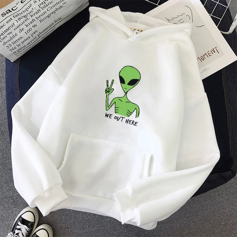 Alien WE OUT HERE Print Sweatshirt Image 1