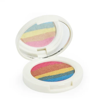 

6 color rainbow highlight eyeshadow 2 n 1 palette private label custom logo eyeshadow