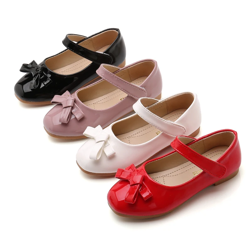 Новинка года; детская обувь; обувь для девочек; сезон весна-осень; кожаная обувь принцессы; Свадебные вечерние туфли для девочек; цвет красный, черный, розовый; Whit