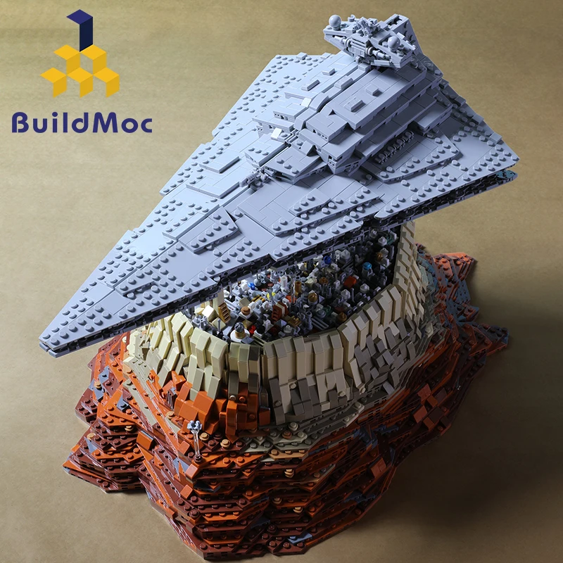 BuildMoc новый звездный Круизный корабль войны Империя над Jedha City MOC 5000 шт