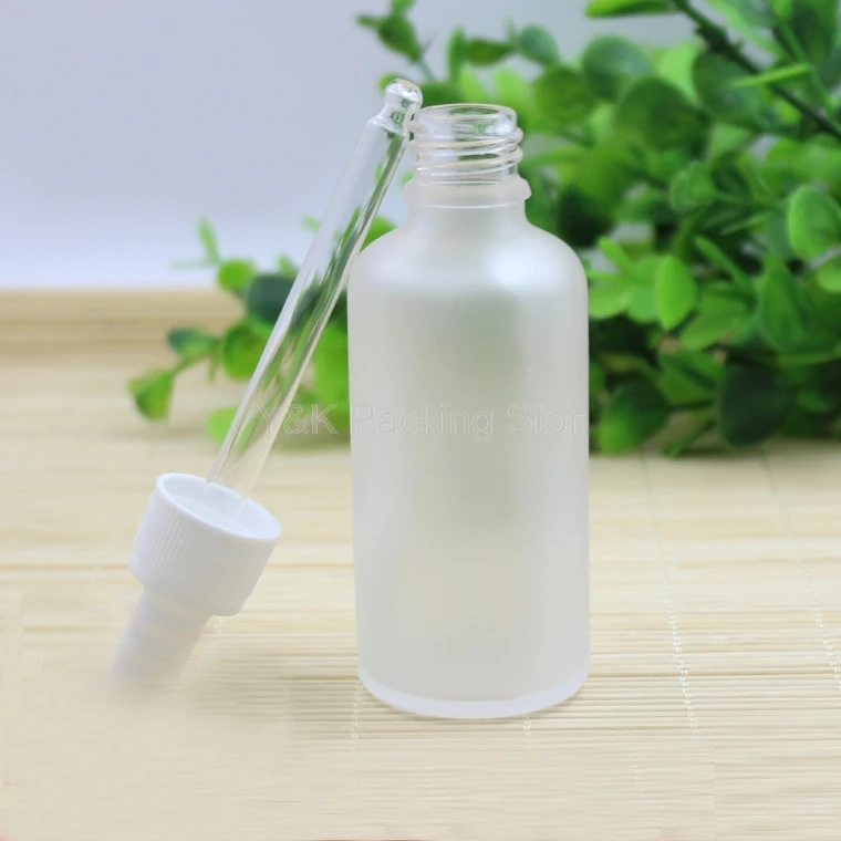 磨砂透玻璃白塑料圈白胶头滴管瓶5