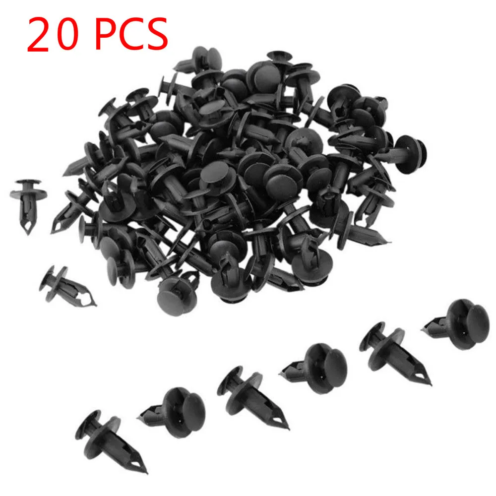 20 PCS 8mm Car Hole Plastic Rivets Fastener Fender Bumper Push Pin Clips HOT!  Car hook  Car stuff