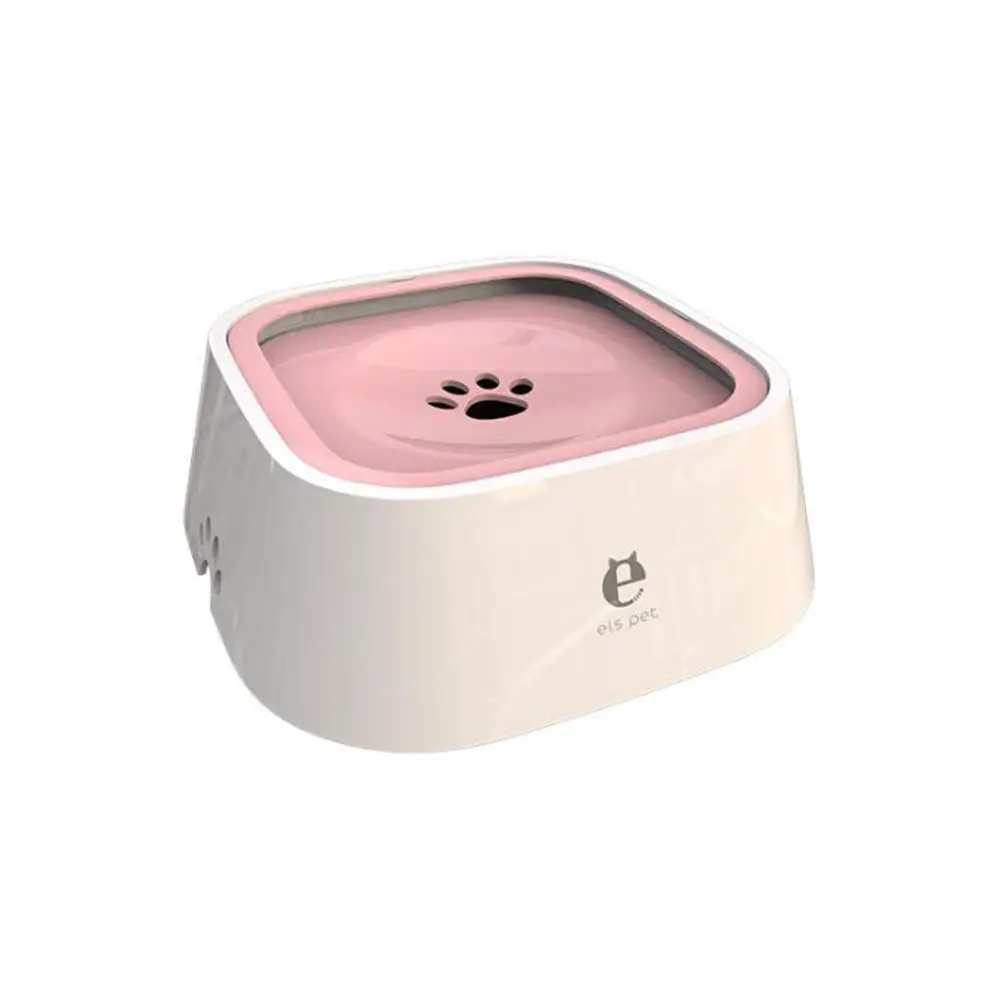 Non Spill Pet Water Bowl 1.5L Floating Eco-Friendly Dog Cat Water Bowl Food Container Shallow Drink Hole PW039