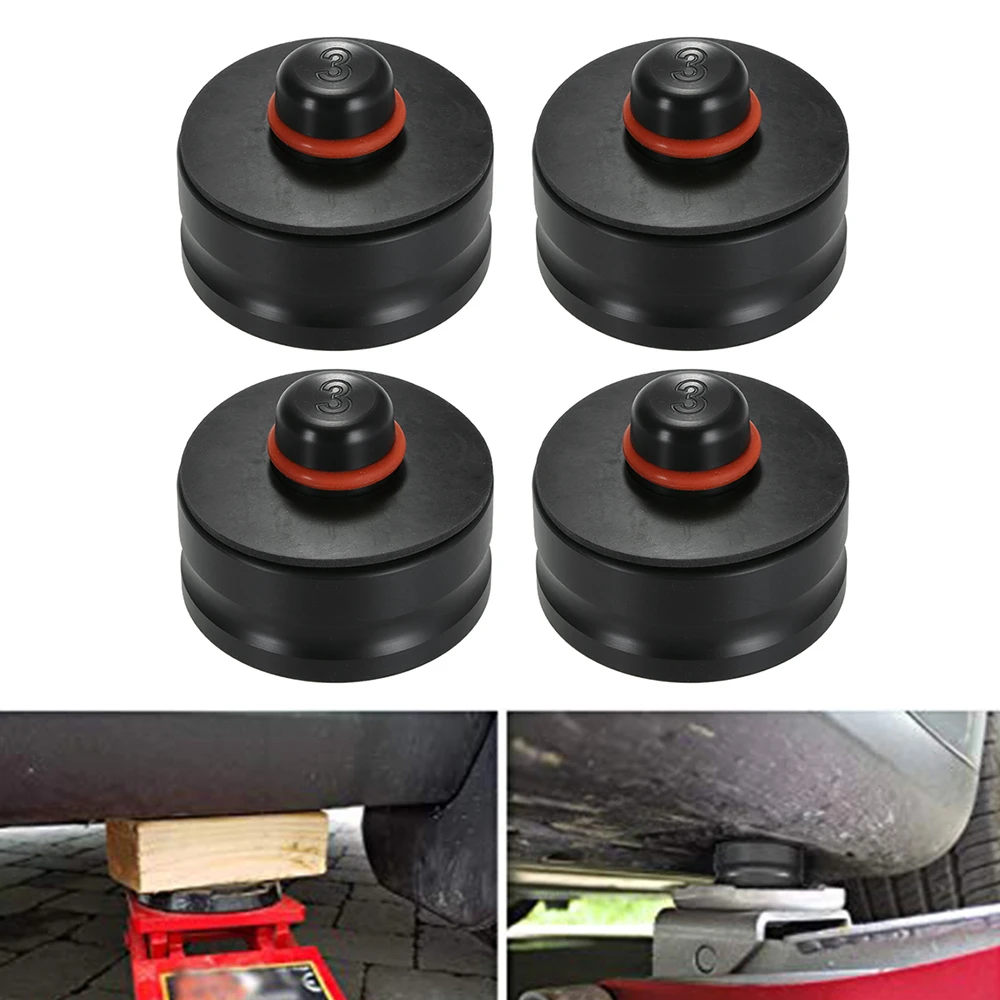 Red Aluminum Jack Lift Point Pad Adapter for All Tesla Model 3 Models Protects Car Jack from Damaging Tesla Battery