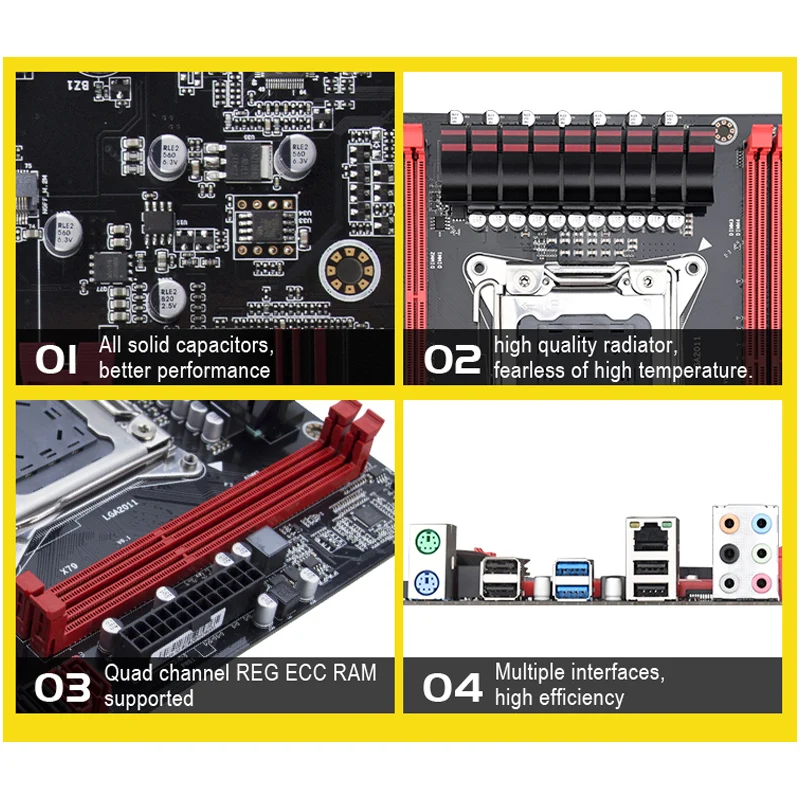 Набор материнских плат JINGSHA X79 с Xeon E5 2640 4x8 ГБ 32 1600 МГц DDR3 память ECC REG ATX USB3.0 SATA3 PCI E NVME