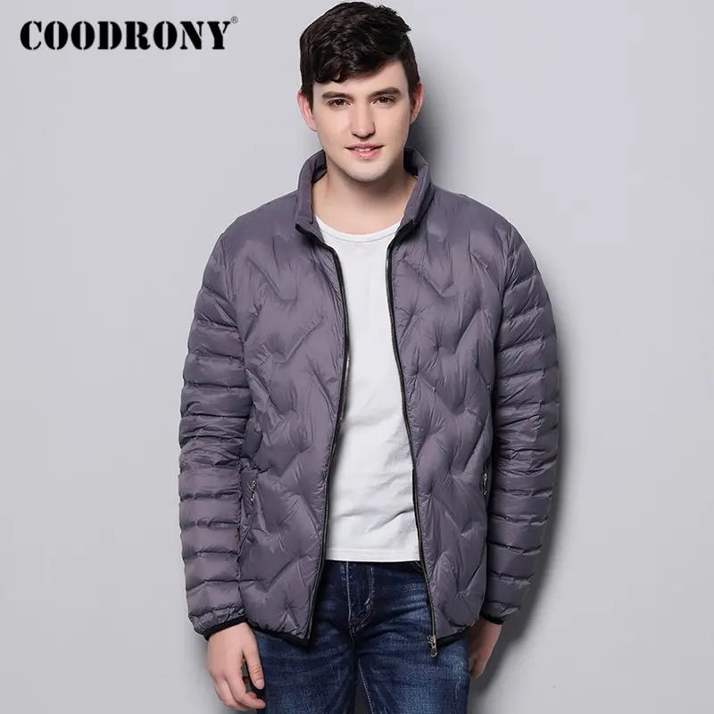Бренд COODRONY мужская куртка пуховик на утином пуху модное повседневное пальто со