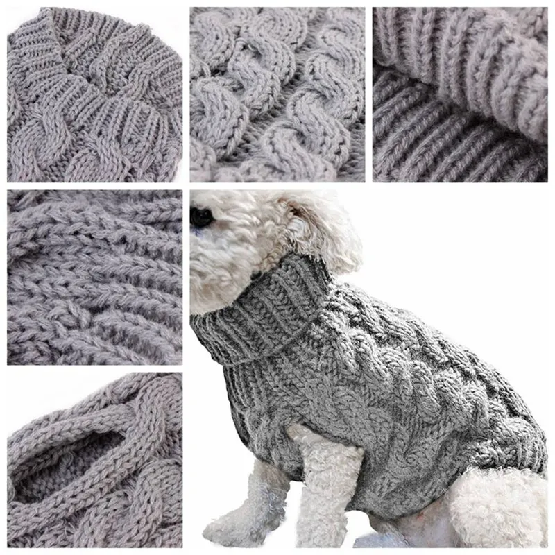 1 шт., зимний свитер для собак, одежда для маленьких собак, свитер со щенком для домашних собак, вязаная крючком ткань, Рождественский свитер для собак, украшение